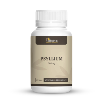 Pote cápsulas de Psyllium 500mg